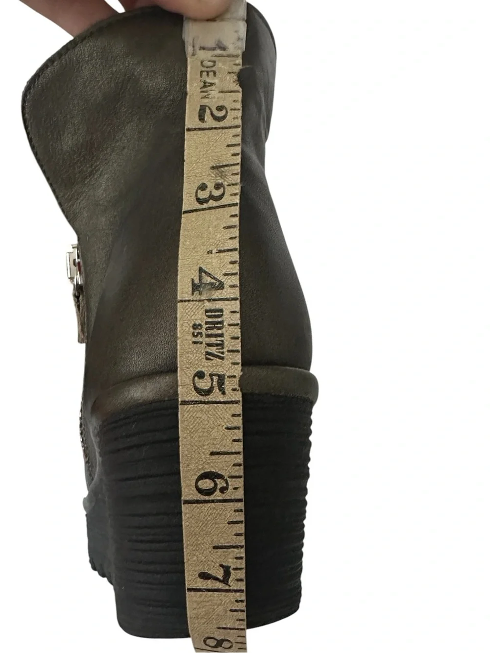Fly London Yoxi Metallic Pewter Gold Wedge Ankle Boots EU 42